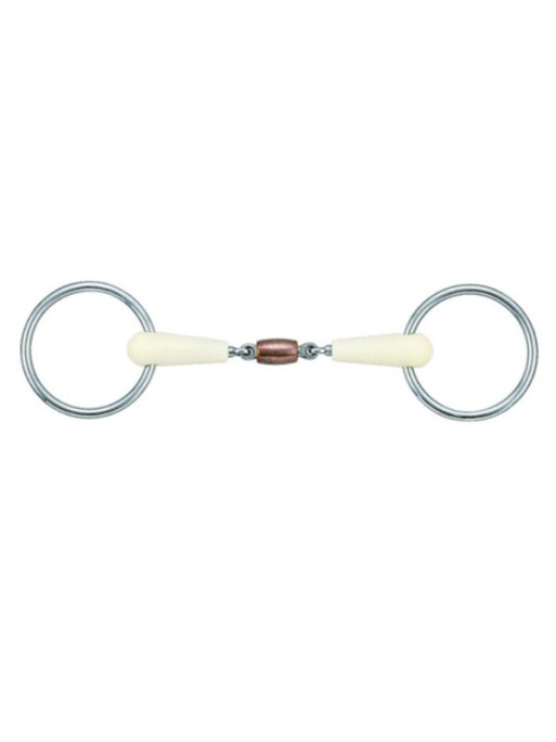 FG Mors à cuillère avec passage de langue haut et rouleaux cuivre - LAMI-CELL FG Mors à cuillère avec passage de langue haut et rouleaux cuivre - LAMI-CELL