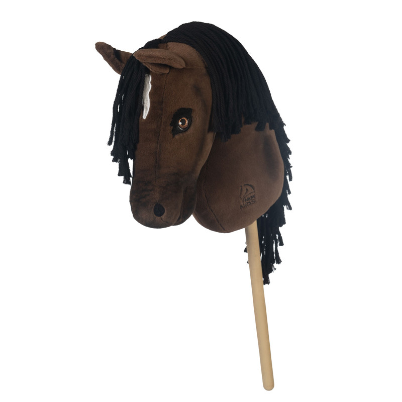 HKM Hobby Horse Jouet Marron Clair - Cheval Bâton Réaliste Avec Bride Amovible Pour Enfants