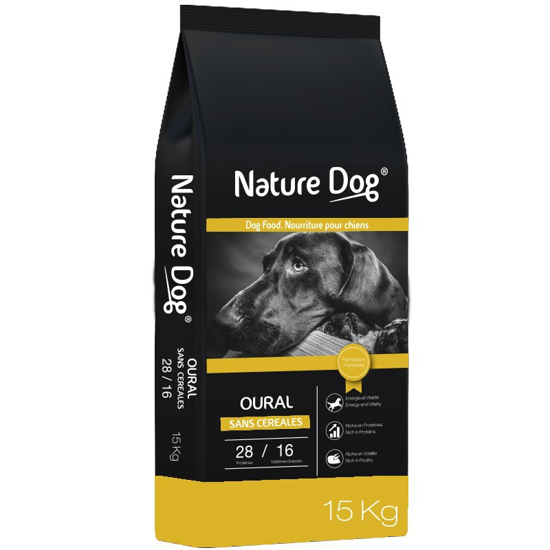 Croquettes chien sans céréale Oural Pro 28/16 Nature Dog