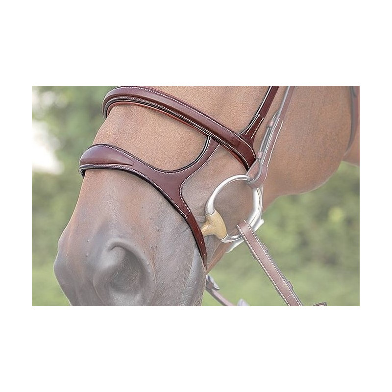 Bridon cuir Harry's Horse muserolle pull-back cheval - Le Paturon