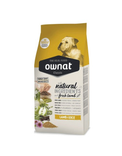 Croquettes chien Classic Lamb & Rice Ownat 20Kgs