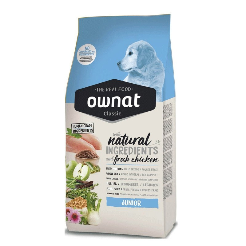 Croquettes pour chien Classic Junior Ownat 4kg