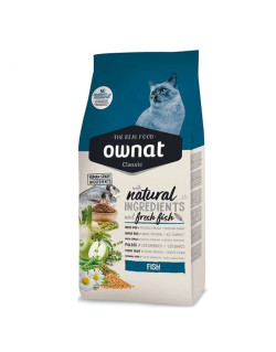 Croquettes pour chat Classic Fish Ownat 4 kg