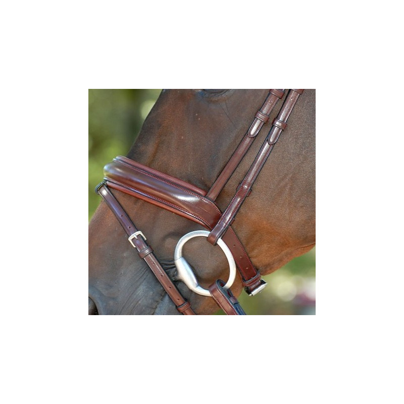 Bridon Dy'on muserolle combinée moyenne (Dressage collection cuir plat)