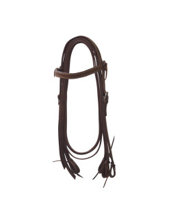 Bridon western droit motif basket ou fleurs Lakota