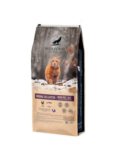 Croquettes Original Cat & Kitten Wolfood 10 kg