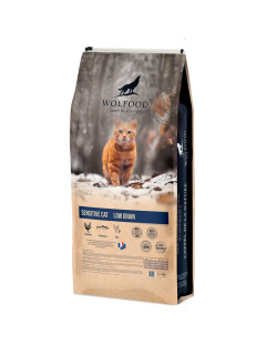 Croquettes Sensitive Cat Low Grain Wolfood 10kg