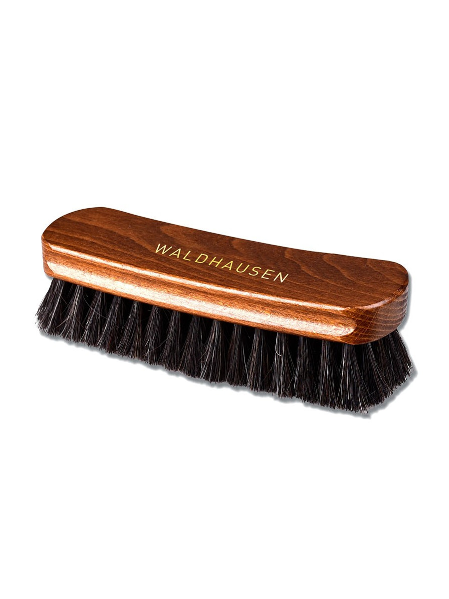 Brosse à Lustrer DELARA En Crin De Cheval - Manche En Bois Avec Rainure, Pour Cuir (Chaussures, Sacs, Sièges...)