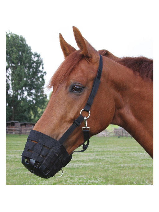 Museau Pâturage Cheval Tough 1 Taille 1 Avec Support - Noir Neuf