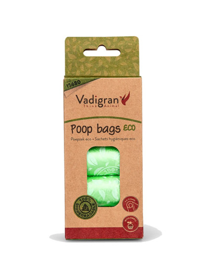 Sachets hygién. vert dégradable - 5 rouleaux  Vadigran