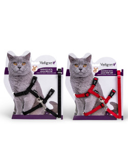 Harnais+Laisse Grand Chat Nylon Vadigran