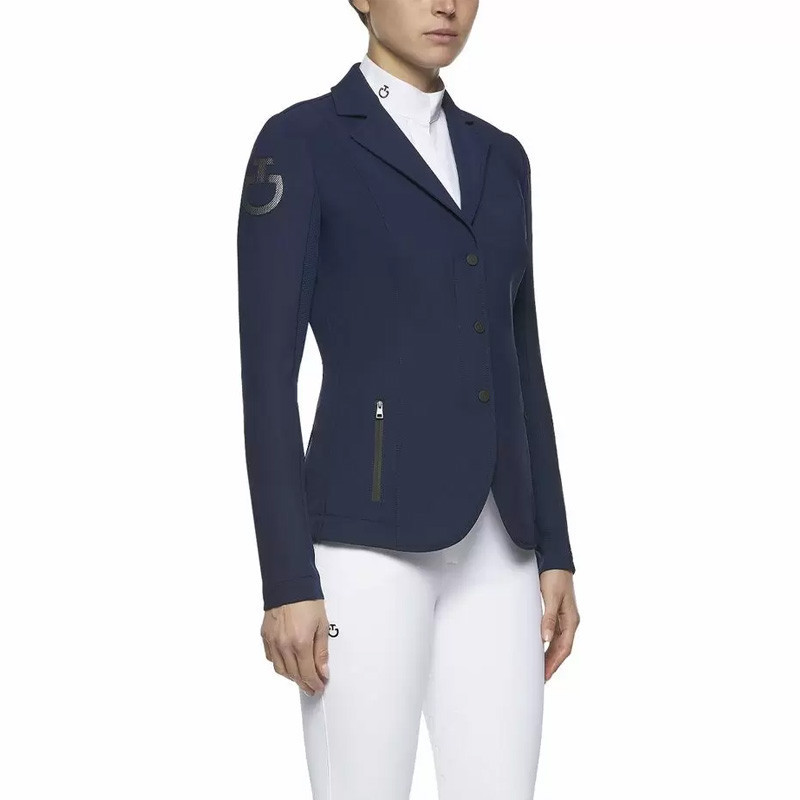 Veste de concours Tech Knit Zip femme Cavalleria Toscana bleu marine Veste de concours Tech Knit Zip femme Cavalleria Toscana bleu marine