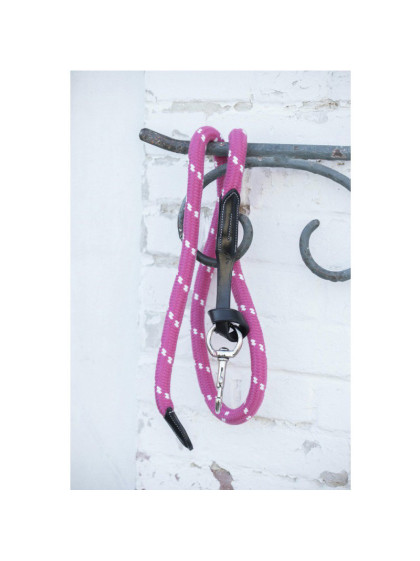 Longe "Corde" rose et noir Pénélope
