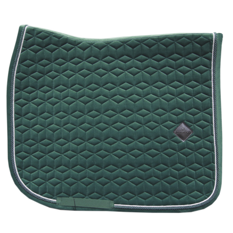 Tapis De Selle Waldhausen Felix – Dressage, Vert Sapin – Mousse 15mm, Anatomique, Anti-glisse