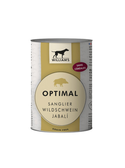 Pâtée William's Optimal au sanglier 400g