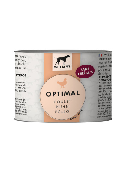 Pâtée William's Optimal au poulet 200g