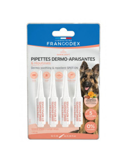 Pipettes Dermo-apaisante et Répulsives Grands Chiens Francodex