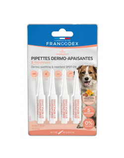Pipettes Dermo-apaisantes et Répulsives Chiens Moyens Francodex