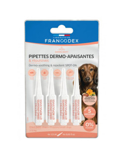 Pipettes Dermo-apaisantes et Répulsives chiots et petits Chiens Francodex