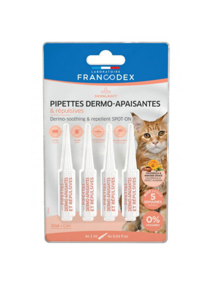 Pipettes Dermo-apaisantes et Répulsives Chatons Francodex