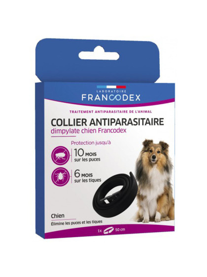 Collier antiparasitaire dimpylate pour chiens Francodex