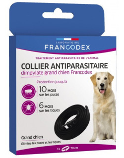 Collier antiparasitaire dimpylate pour grands chiens Francodex