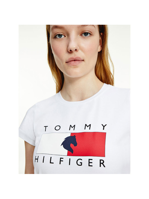 T-shirt à col rond Statement Femme Tommy Hilfiger Equestrian