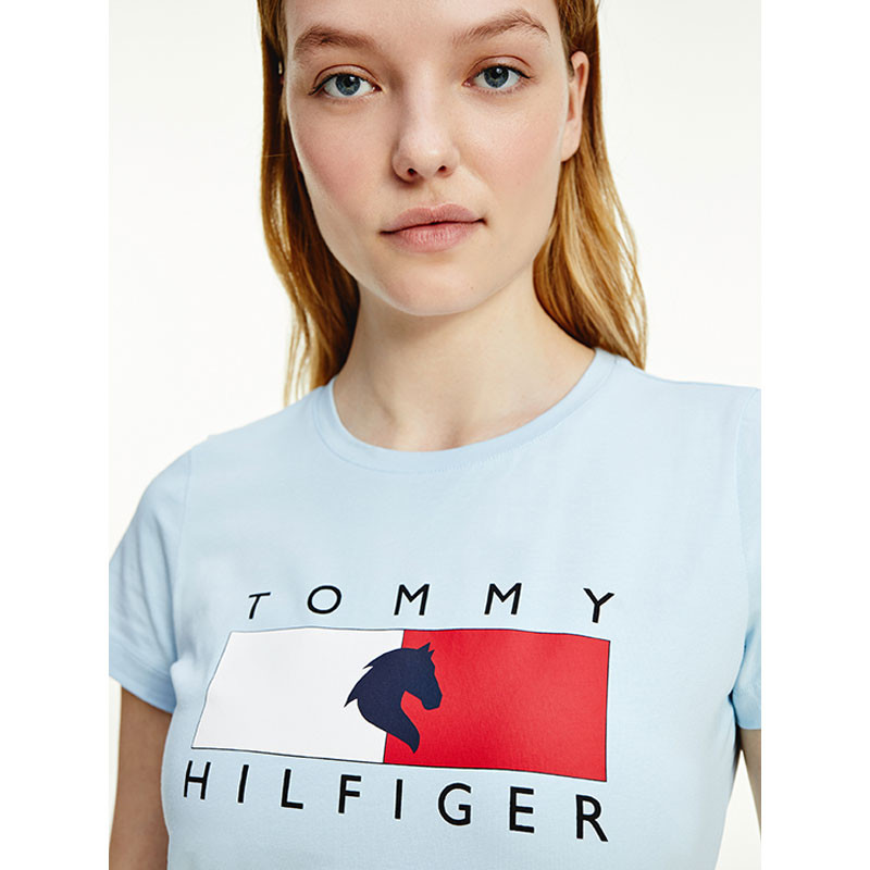 T-shirt à col rond Statement Femme Tommy Hilfiger Equestrian