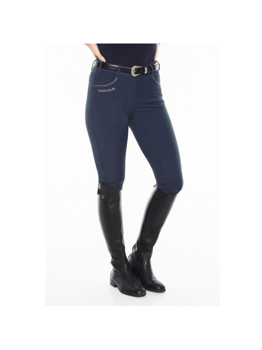 Harcour Pantalon d'Équitation Jaltika Fix System Rouge Rubis 