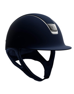 Casque Shadowmatt Blason Chrome noir Liseré Titanium Samshield