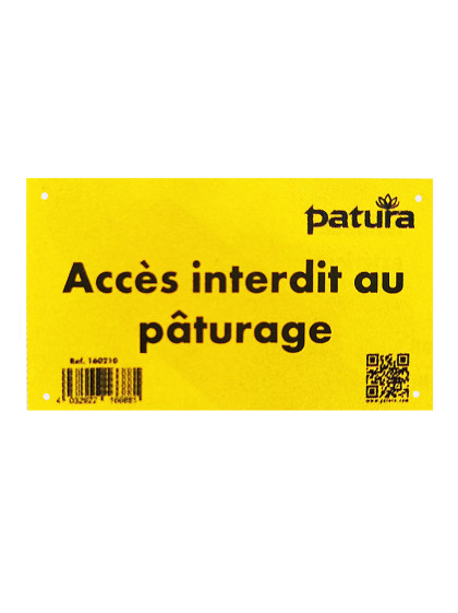 Panneau avertissement Patura