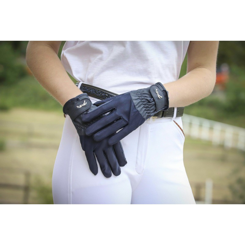 Gants D'équitation D'hiver Horze Mayla Pour Femme - Chauds, Avec Grip Et Fermeture Velcro