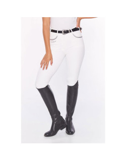 Pantalon Jaltika fix system grip Femme Rider Harcour blanc avant porté