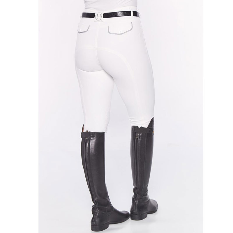 Pantalon Jaltika fix system grip Femme Rider Harcour blanc arrière porté