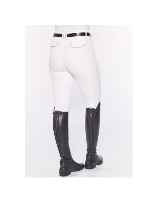 Pantalon Jaltika fix system grip Femme Rider Harcour blanc arrière porté