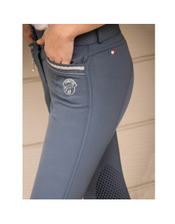 Pantalon d'équitation Junior Fille Marie Jump'In Bleu officier 1