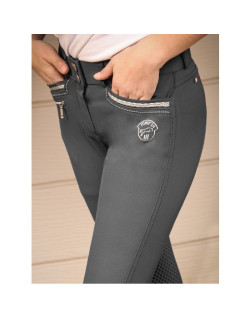 Pantalon d'équitation Junior Fille Marie Jump'In Gris
