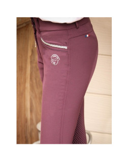 Pantalon d'équitation Junior Fille Marie Jump'In Prune 1