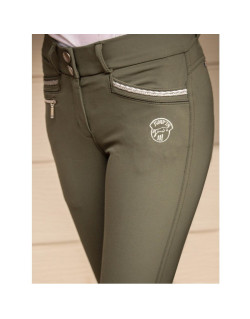 Pantalon d'équitation Junior Fille Marie Jump'In Kaki 1