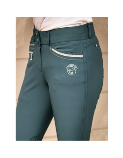 Jump'In - Pantalon d'équitation femme Super X bleu lagon