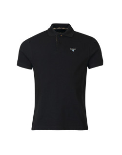 T-shirt tartan piqué Barbour noir