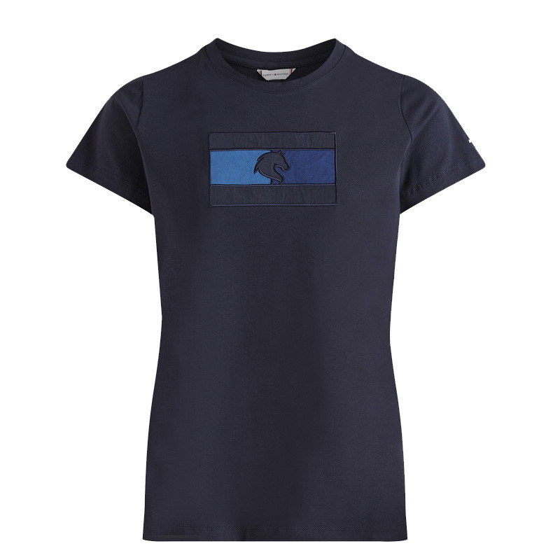 T-Shirt stylé à col rond Tommy Hilfiger marine