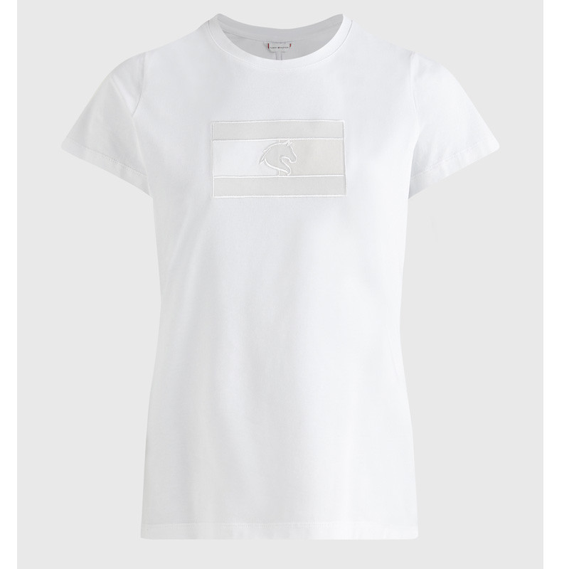 T-Shirt stylé à col rond Tommy Hilfiger blanc
