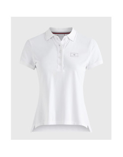 Polo avec strass femme Tommy Hilfiger Equestrian blanc