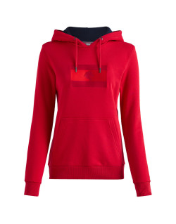 Sweat à capuche logo brodé Tommy Halfiger Equestrian rouge