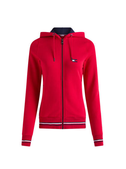 Veste sweat à fermeture éclair Tommy Hilfiger Equestrian rouge