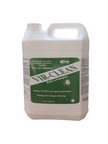 Désinfectant bactéricide Vir-Clean prêt à l'emploi 5L Rekor