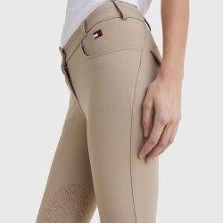 Pantalon d'équitation Kneegrip Tommy Hilfiger Equestrian beige zoom logo