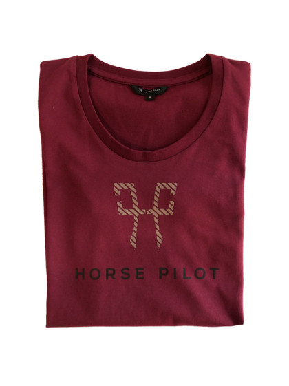 T-shirt Team shirt 2022 femme Horse Pilot dark red face