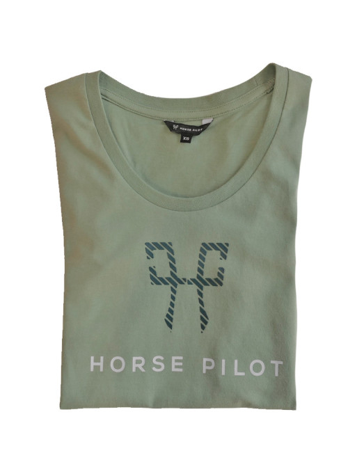 T-shirt Team shirt 2022 femme Horse Pilot smooth green face